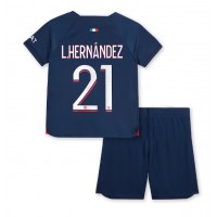 Paris Saint-Germain Lucas Hernandez #21 Domáci Detský futbalový dres 2023-24 Krátky Rukáv (+ trenírky)